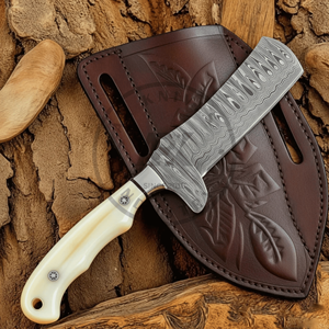 Cuchillo de caza Cowboy Bull Cutter OEM con logotipo personalizado, marca privada, acero de Damasco, afilado como una navaja, venta al por mayor, AR KNIVES - Product Image 1