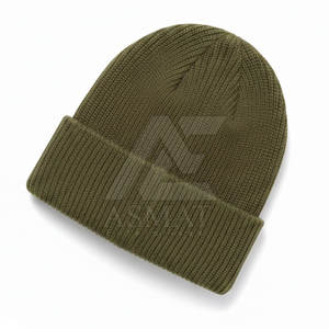 Bonnet d'hiver tendance en 100 % laine de couleur unie, fabriqué dans la meilleure matière, bonnet le plus vendu en promotion - Product Image 2