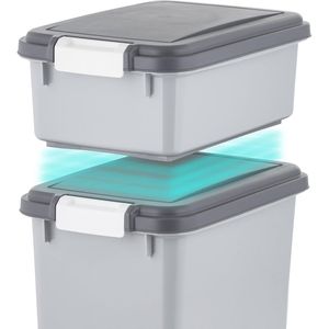 Contenitore Ermetico per Cibo per Cani e Gatti da 2 Tazze, Combo da 30 Lbs e 11 Lbs, Contenitore Impilabile per Snack per Spazi Ristretti - Product Image 1