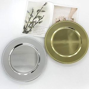 High Quality Metal Charger <b>Plate</b> With Elegant Border For Fine Dining Wedding And Event Decoration - Product Image 5