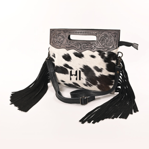 Sac bandoulière chic bohème western en cuir de vachette avec franges en daim – Sac à main en cuir fait main pour femme - Product Image 5