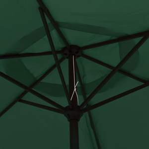 Parasol de jardin en polyester vert et gris foncé avec base élégante en aluminium - Product Image 5
