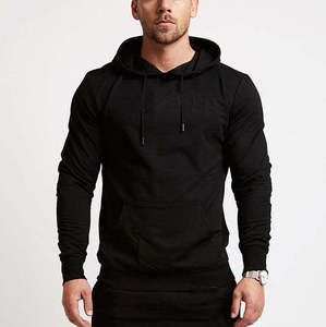Sudadera con capucha para hombre, estilo deportivo, para gimnasio y correr, de tejido grueso, de secado rápido, transpirable, con capucha, personalizable, servicio OEM y ODM. - Product Image 1