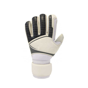 Guantes de portero antideslizantes de cuero PU blanco, protección transpirable para los dedos, correa de muñeca ajustable - Product Image 2