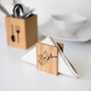 Porte-serviettes en bois minimaliste moderne pour la décoration de la maison, style papier plié, porte-serviettes fait main - Product Image 6