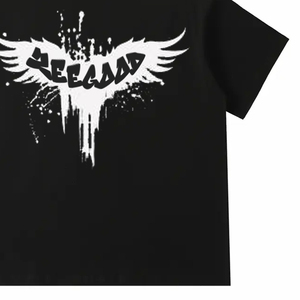 Camiseta de Manga Corta con Cuello en V Extra Grande para Hombre, Personalizada al por Mayor, con Estampado de Esqueleto, Estilo Urbano - Product Image 4