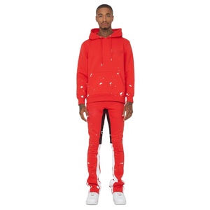 Nouveau survêtement streetwear pour homme 2025 avec logo personnalisé, survêtement d'hiver avec pantalon de jogging évasé, ensembles deux pièces pour homme - Product Image 1