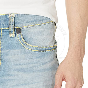 Shorts en jean de couleur personnalisée fabriqués au Pakistan à prix avantageux, shorts en jean de haute qualité et confortables pour hommes - Product Image 4