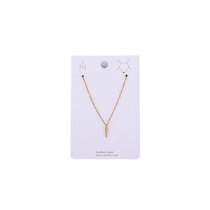 Collana con Ciondolo Triangolare Affilato Ziho in Acciaio Inossidabile Placcato Oro, Catena a Serpente Minimalista, Gioiello Unisex per Uso Quotidiano - Product Image 2