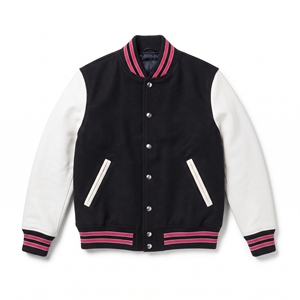Chaqueta Varsity de Lana Personalizada para Hombre, Estilo Vintage Heritage, con Mangas en Contraste, por Bolster Industry - Product Image 1