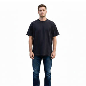 T-shirt pour homme en coton épais de qualité supérieure, sur mesure, respirant, style streetwear, avec finition délavée à l'acide et couture simple - Product Image 6