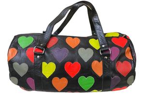 SALE BAG VALENTINEDAY Genuine Leather Duffle/Travel Bag for Women with Adjustable Shoulder Strap Rivet & Chains Decoration - Product Image 3