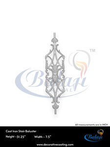 Barandilla de Balcón de Hierro Fundido Tradicional y Moderna, Pasamanos Ornamental de Metal, Resistente al Óxido, Montado en el Suelo, Barandilla para Escaleras Exteriores - Product Image 4