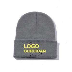 Gorros de Punto Comunes Personalizados para Hombre con Bordado 3D en Hilo de Algodón - Product Image 3