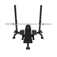 Máquina de remo y press de banca inteligente QLI QMP450, plegable, comercial, de seguridad, para gimnasio y fitness, con placas de peso ajustables y duraderas.