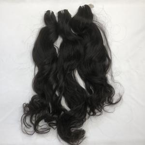 100% cheveux humains de couleur naturelle Double dessiné brut vierge naturel ondulé trame cheveux - Product Image 6