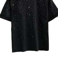 T-shirts en strass pour hommes, nouvelle collection, design tendance, streetwear, impression personnalisée, t-shirts en strass à col contrastant.