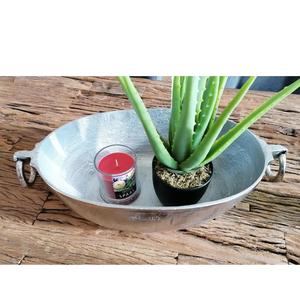 ชามอลูมิเนียมทรงกลมขนาดใหญ่สำหรับตกแต่ง,พร้อมที่จับห่วงชามเสิร์ฟอาหารและดอกไม้ - Product Image 4