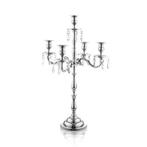 Elegant 5-Arm <b>Silver</b> Candelabra Metal Candle Holder Centerpiece for Wedding Table Decor Luxury Tall Votive <b>Candlestick</b> Stand - Product Image 5
