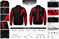 Blouson bomber pour homme, impression graphique personnalisée, coupe-vent léger, blouson varsity, poches zippées, respirant, écologique