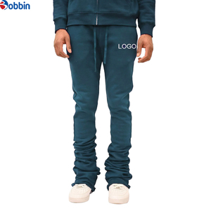 Pantalones Deportivos para Hombre, Tendencia Actual, Personalizados, Fabricados en Algodón Negro Puro, Estilo Hip Hop, Pantalones Acampanados - Product Image 6