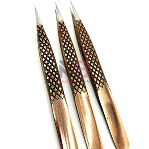 Pinces à cils de qualité supérieure à pointe en fibre et non en fibre pour une isolation précise des cils, extensions de volume, instruments de beauté - Product Image 5