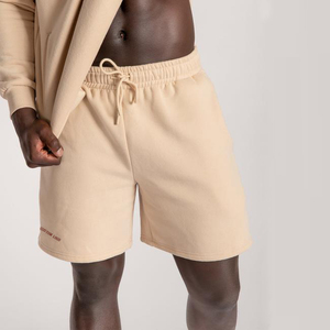 Unisex Wholesale Men's Short-sleeved Short Pants Casual Suit Summer Waffle Plain-color Casual Loose Collar T-shirt <b>Set</b> for Men - Product Image 2
