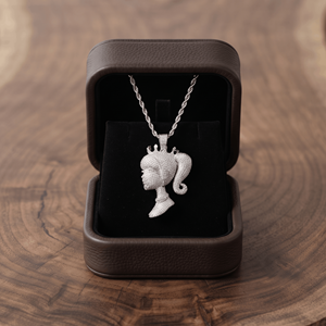 Pendentif Hip Hop personnalisé en argent 925 avec moissanite, tête de poupée, bijoux de luxe sur mesure pour hommes et femmes - Product Image 2