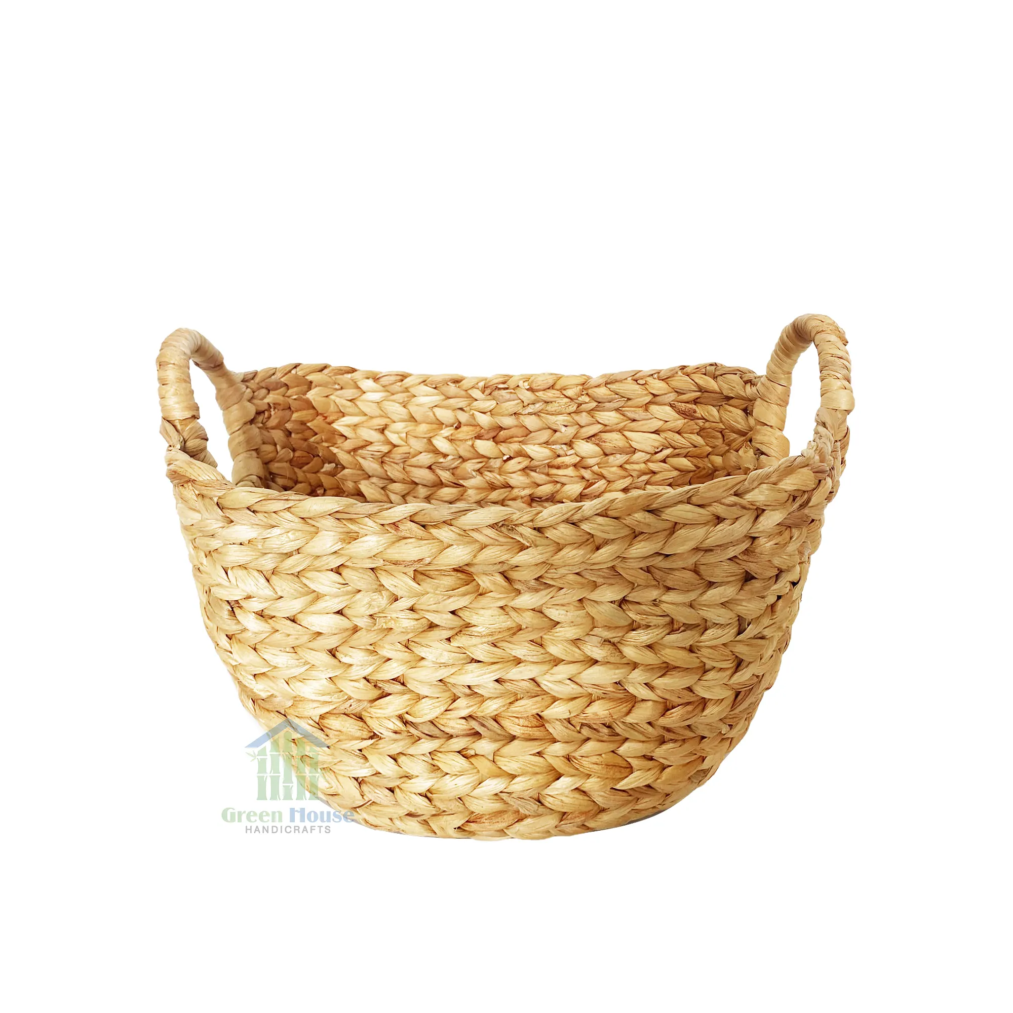 Home Storage and organization Water Hyacinth hot selling Basket Laundry Handwoven friendly wholesale From GreenHouse Handicraft