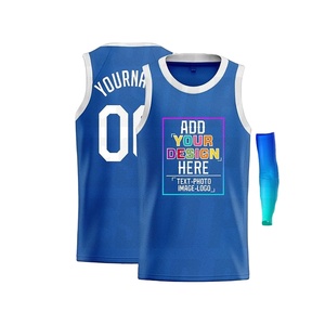 Camiseta de Baloncesto para Calentamiento, de Alta Calidad, Tallas Grandes, Reversible, Transpirable, Sublimada, Cosida, Personalizada, con Bordado - Product Image 1