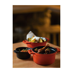 Mini Cocotte Red Lid With Stainless Steel <b>Knob</b> For Baking And Cooking - Product Image 4