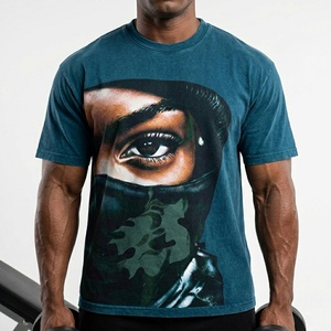 T-shirt rétro pour homme en coton 240g de haute qualité, coupe ample, manches courtes, style streetwear - Product Image 3