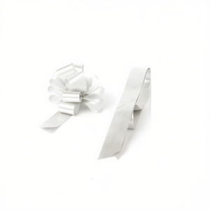 Fiocco Bianco Automatico 2,8x46 Cm Per Confezioni Regalo - Product Image 1