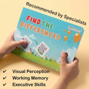 Livre de puzzles Trouvez les différences 297x210mm, activité d'apprentissage précoce pour les tout-petits et les enfants d'âge préscolaire - Product Image 5