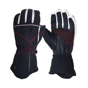 Gants de course unisexes imperméables en PU, design à doigts entiers avec fermeture éclair, pour le ski et les activités hivernales en extérieur - Product Image 1