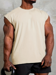 Chaleco deportivo de verano para hombre, camiseta sin mangas transpirable y holgada para entrenamiento, chaleco de secado rápido para hombre, ropa deportiva - Product Image 2
