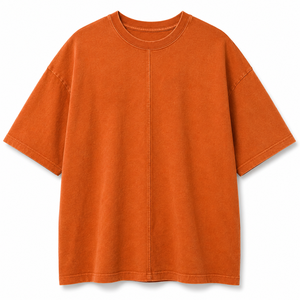 T-shirt en coton bleu marine à manches courtes et col rond pour homme, coupe classique, couleur unie, tricot jersey, pour adultes - Product Image 6