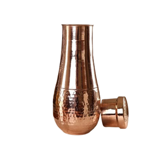 Ayurveda Health Benefits Storage <b>Copper</b> <b>Bottles</b> Medium Size Home Use Water <b>Bottle</b> for Vine Beer Juice - Product Image 2
