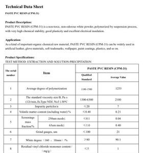 Résine PVC SG5 de qualité industrielle, pureté 99%, CAS 9002-86-2, viscosité 110, 25 kg/sac pour tuyaux, profilés et films, lieu d'origine CN - Product Image 4