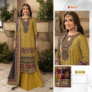 Elegante Winter Glow Pearl-bestickte Organza Shalwar Kameez Santoon Bottom Innere indische und <span class=keywords><strong>pakistani</strong></span> sche Kleidung für anmutigen Look