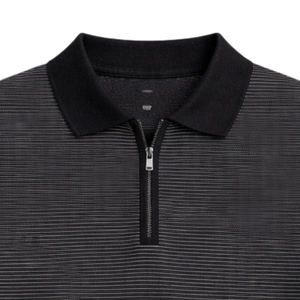 Polo en tricot rayé pour homme, manches courtes, coton premium, col contrastant, coupe ajustée, décontracté, élégant, vêtements d'été, vente en gros - Product Image 2