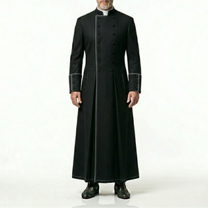 Vente en gros 2026 – Robe de clergé personnalisée pour prêtre, respirante et confortable, vêtement liturgique brodé, fourniture d'articles religieux - Product Image 5