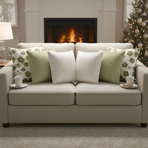 Ensemble de 6 housses de coussin décoratives en tricot torsadé pour jardin, coussins de siège et oreillers en tricot torsadé pur - Product Image 6