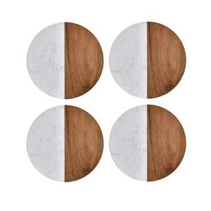 Modern Wooden <b>Coasters</b> <b>Set</b> Eco-Friendly Durable Wood Multi-Shaped 4mm Thick Table Decor for Coffee - Product Image 4