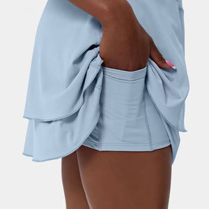ชุดกีฬาเทนนิสสำหรับผู้หญิงมาใหม่ ระบายอากาศได้ดี กระโปรงกอล์ฟและกางเกงขาสั้นแบบเดรส มีกระเป๋าข้าง ชุดกีฬาพิคเคิลบอล - Product Image 4