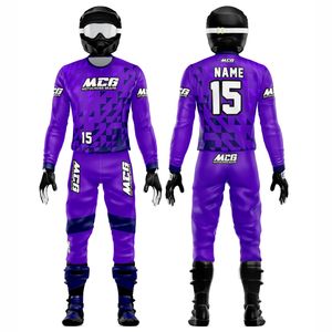 Traje de Motociclismo para Hombre de Excelente Calidad, 100% Poliéster, Nuevo Diseño Vintage, Impresión por Sublimación, Jersey y Pantalón para Carreras MX - Product Image 1
