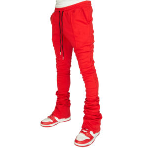 Pantalones de chándal OEM personalizados de alta calidad, ligeros, de pierna recta, holgados, de felpa, con corte triangular acampanado para hombre 2026 - Product Image 1