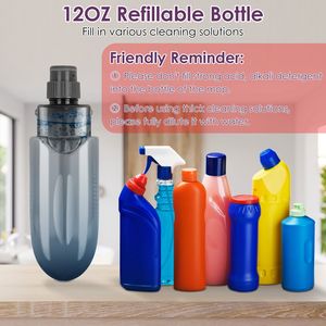 Mop Telescopico in Microfibra da 12OZ, Lavabile in Lavatrice, Sistema a 3 Tamponi, Uso Bagnato/Asciutto su Parquet e Ceramica, con Bottiglia d'Acqua Ricaricabile da 12OZ - Product Image 4