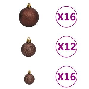 Juego de 100 Bolas de Navidad de Plástico Marrón en Tamaños de 1.2'', 1.6'' y 2.4'' para Adornos de Árbol - Product Image 2