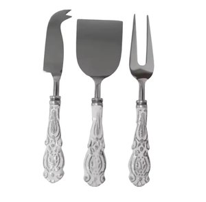 Exclusive Gold <b>Cheese</b> <b>Knife</b> <b>Set</b> with White Handle Premium Stainless Steel Perfect for Charcuterie Party and Kitchen Use - Product Image 4